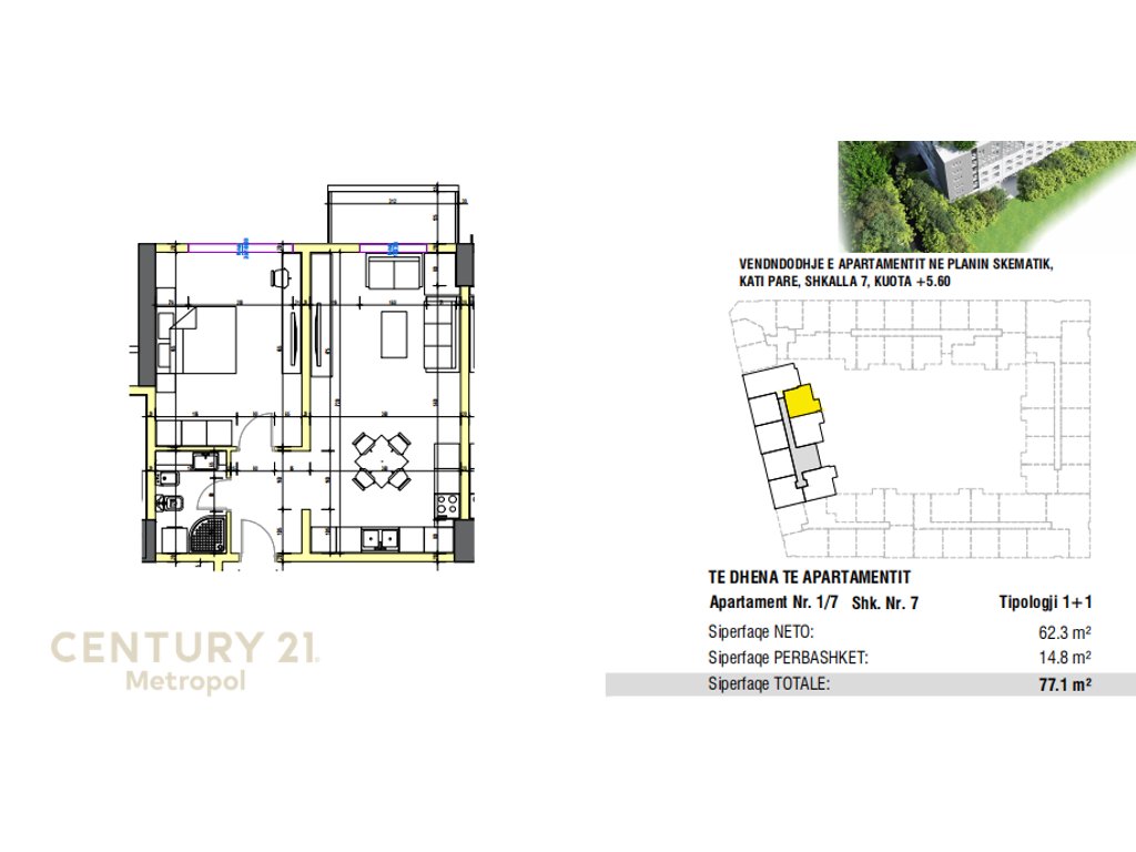 Apartment zum verkauf 2+1 bulevardi ri Astir