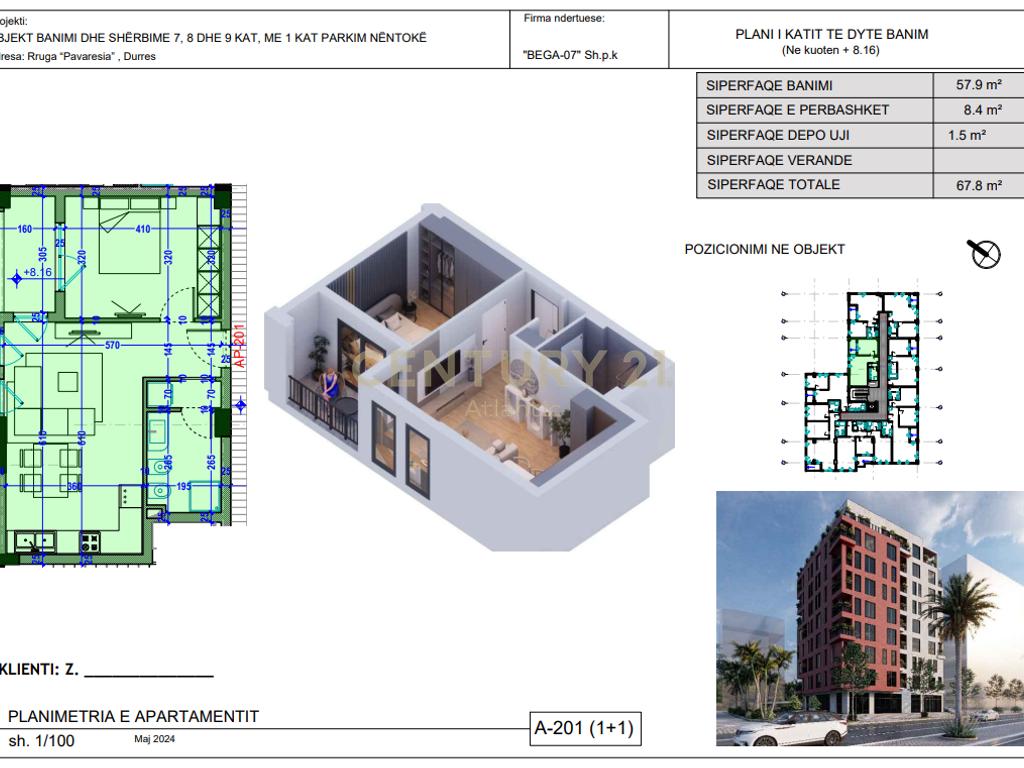 Apartment 1+1 for sale on the beach, Durrës – €100,940 | 67.8 m² (5)