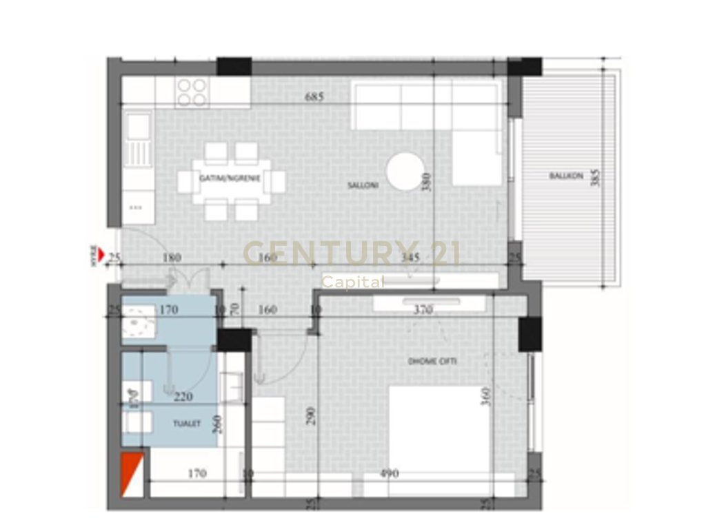 ¡alquilamos un apartamento 1+1 en dielli 2!