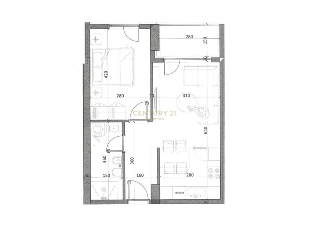 Piso 1+1 en venta en el centro de kamëz – Nuevo edificio (3)