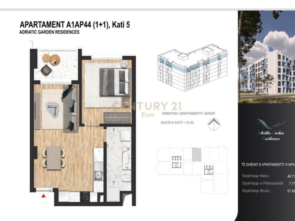 Appartement 1+1 à vendre au "Adriatik Garden" à golem! (2)