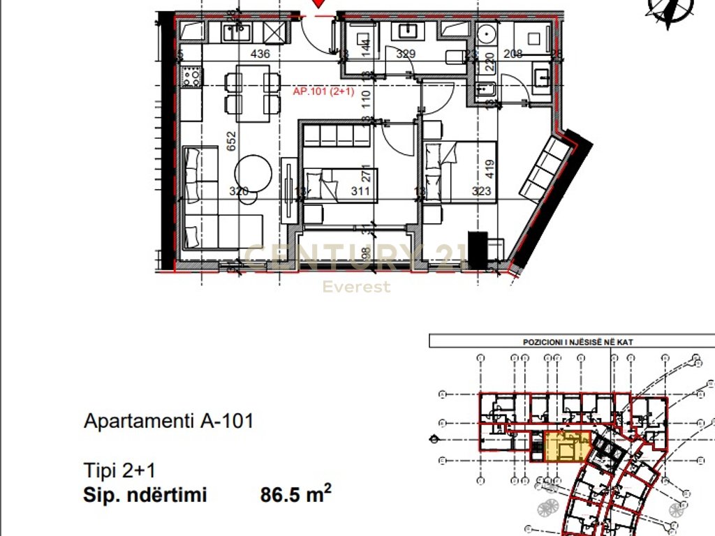 Rue bardhyl – Appartement 2+1 à vendre (6)
