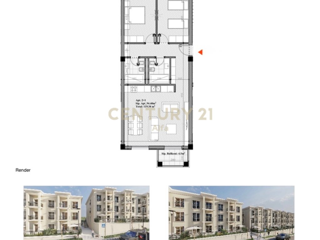Shitet apartament 2+1+2 tek rolling hills liqeni (5)