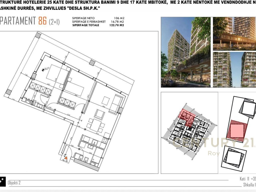 Shitet apartament 2+1 ne plazh!!