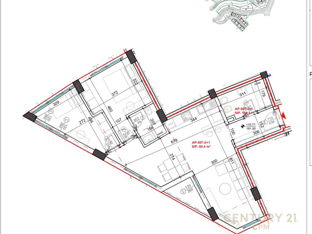 Apartamento 2+1 à venda na kodra e diellit residence 2