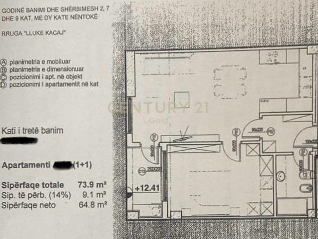 Shesim apartament 1+1 prane spitalit amerikan 2! (8)