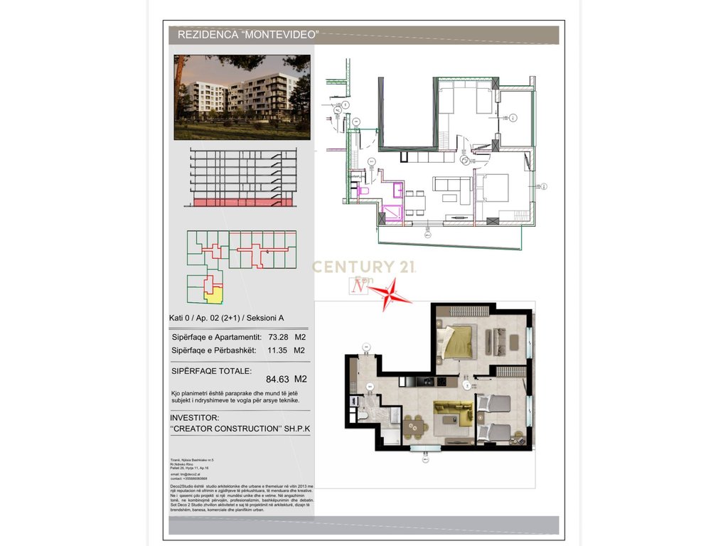 Shitet apartament 2+1 montevideo residence te mali robit! (3)