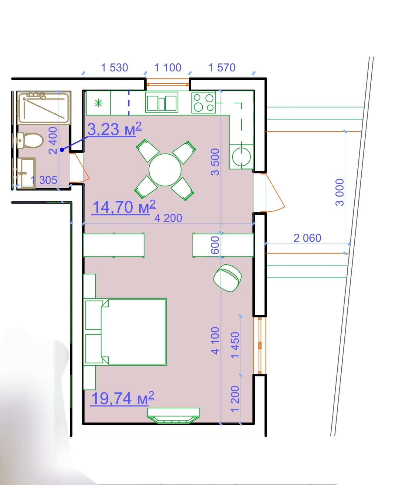 Apartamento 1+1 de 51 m² en venta en plepa, Durrës! (2)