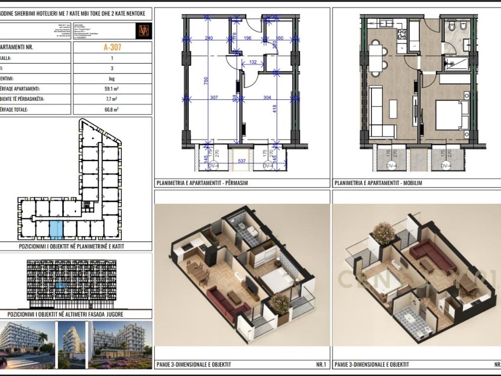 Apartament 1+1 per shitje ne golem! Mundesi pagese me keste!
