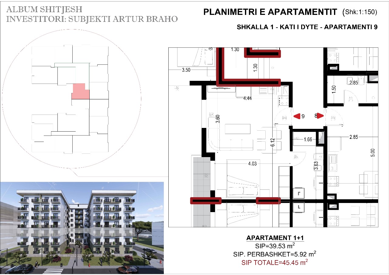 Apartament 1+1 per shitje ne golem! Mundesi pagese me keste!