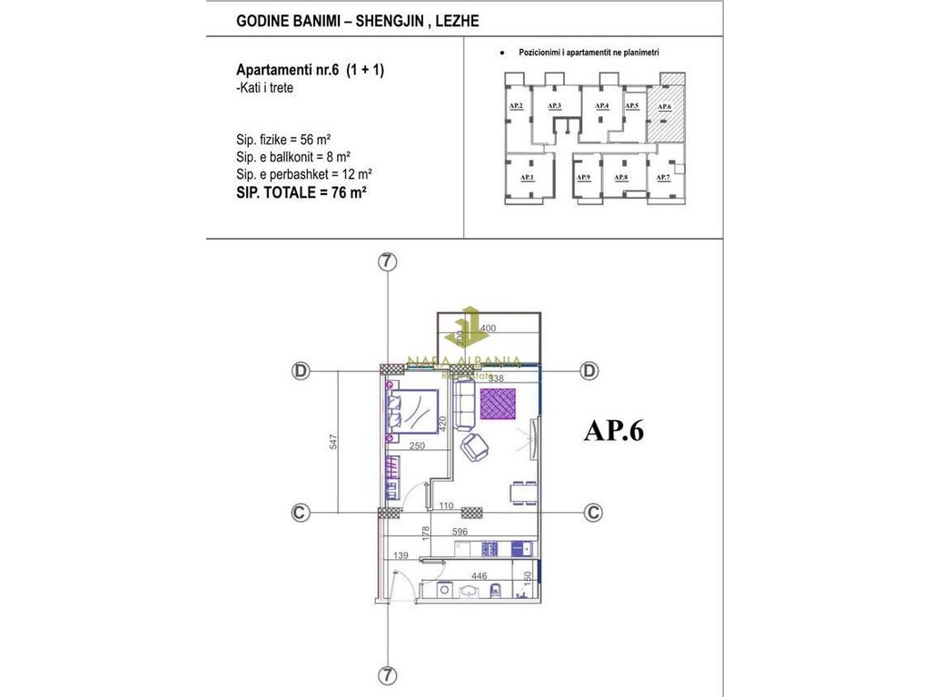 Appartamento in vendita 1+1 – Shëngjin, Lezhë