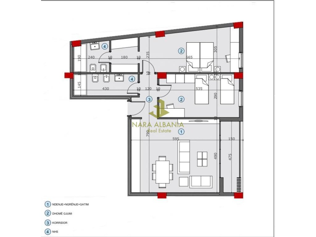 Apartamento 2+1 à venda em Ali Demi, Tirana