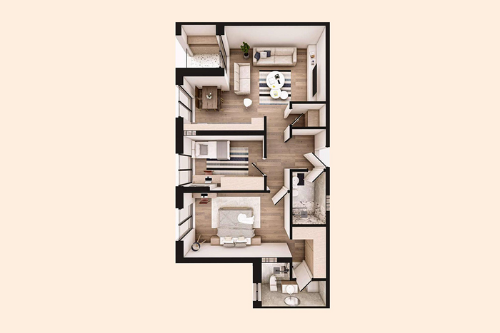 Appartement de 91,1m² à #vendre dans le quartier des muhaxherëve. (4)