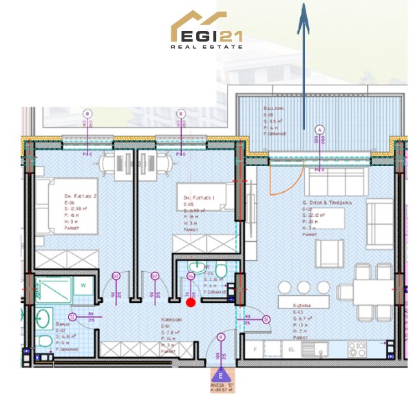 Apartment 89.57m² for sale, Prizren