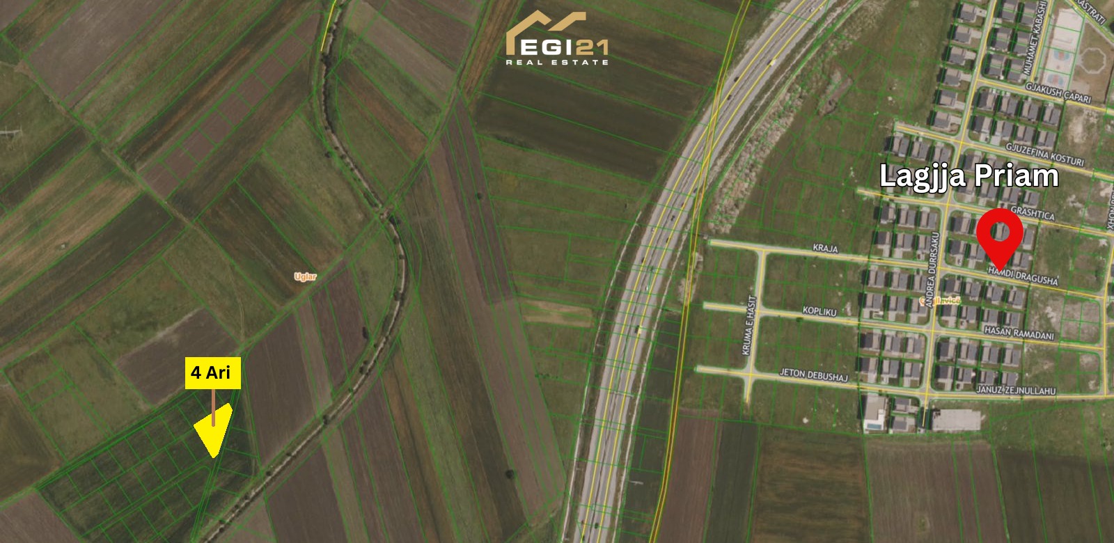 Land 4 ares for #sale with title deed – Uglar, Graçanicë