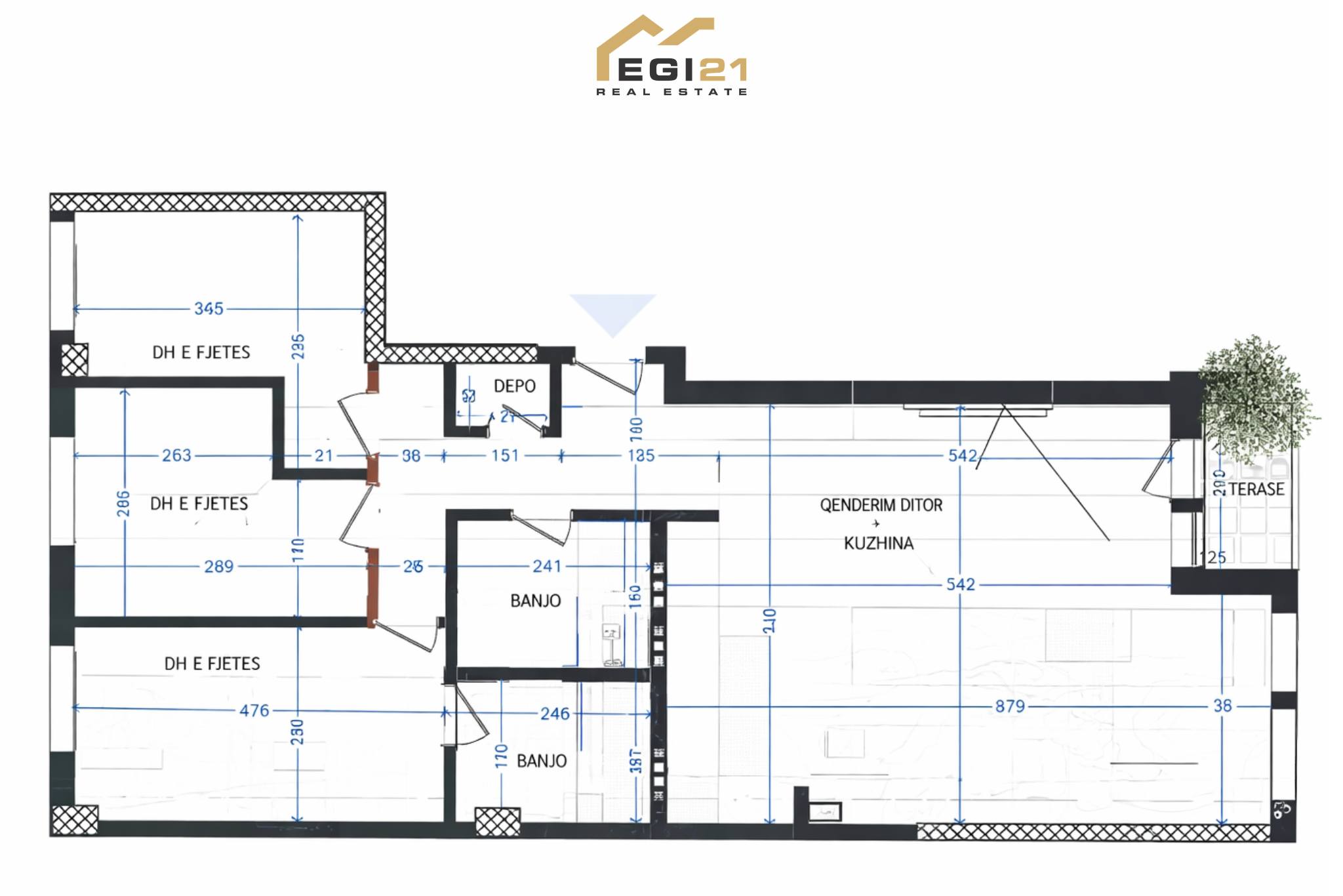 Zyrë 111m² për qira, Muharrem fejza