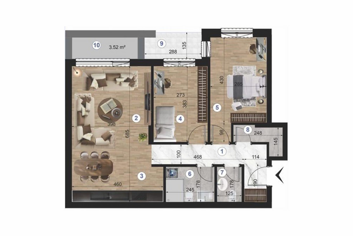 Banesë 85.39m² për #shitje në Veternik (3)
