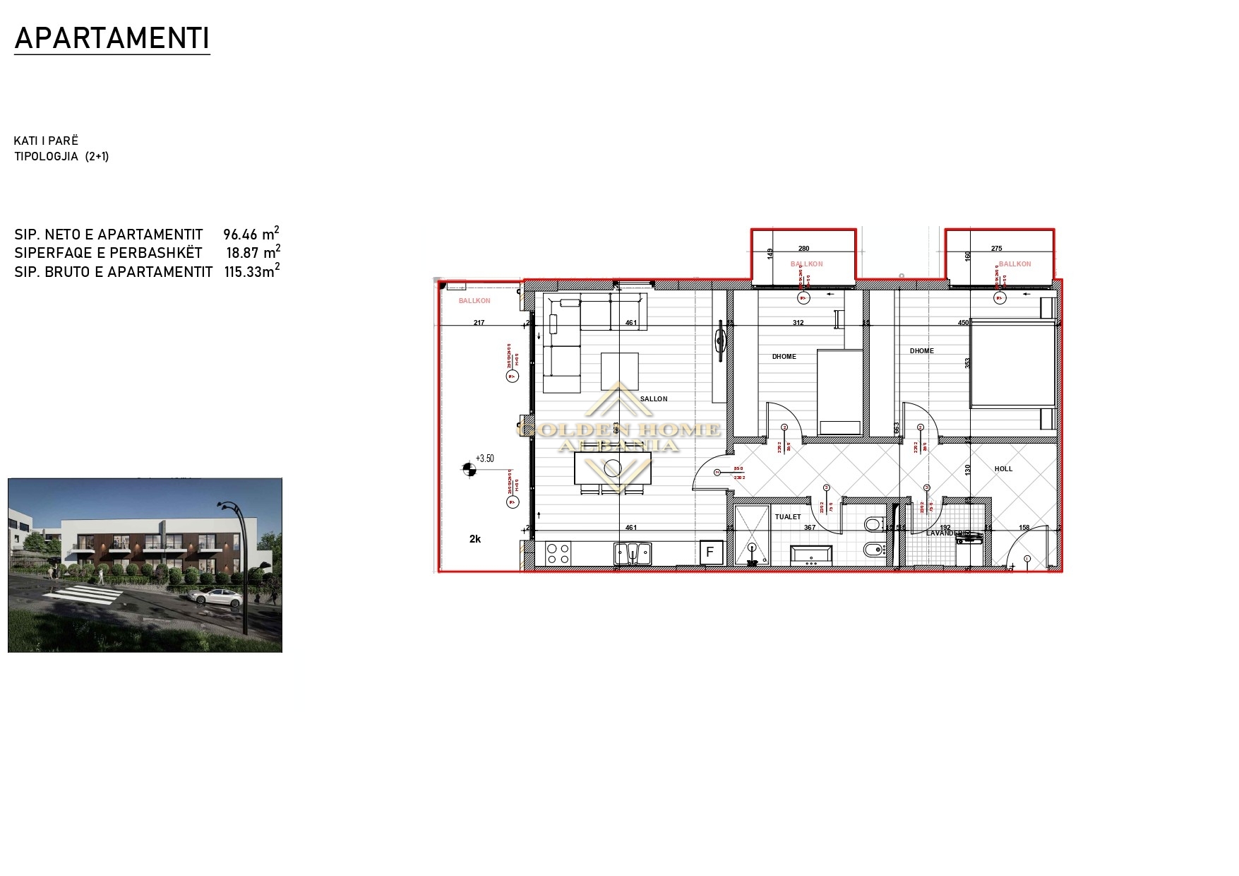Apartments 2+1 zum verkauf in farke e vogel!