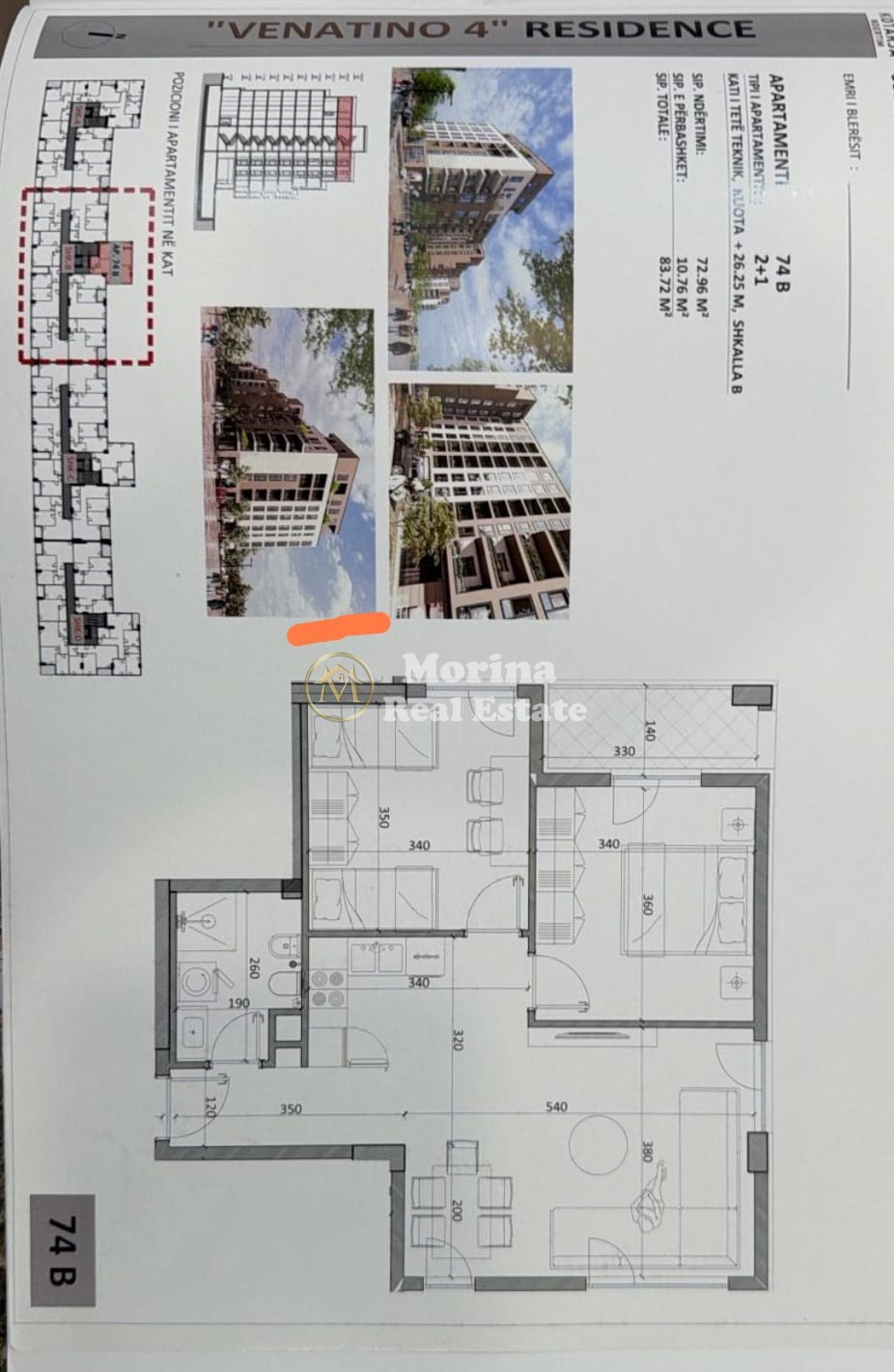 Verkauf | 2 + 1 wohnung | kamëz gemeinde | 67.000 €