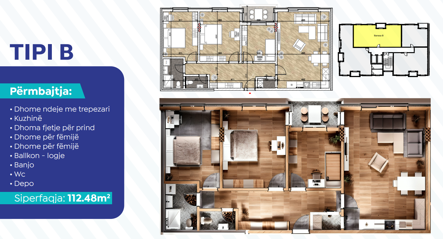 Apartamento à venda – 112,48 m² | emshir, rua shefqet shkupi – Prishtina