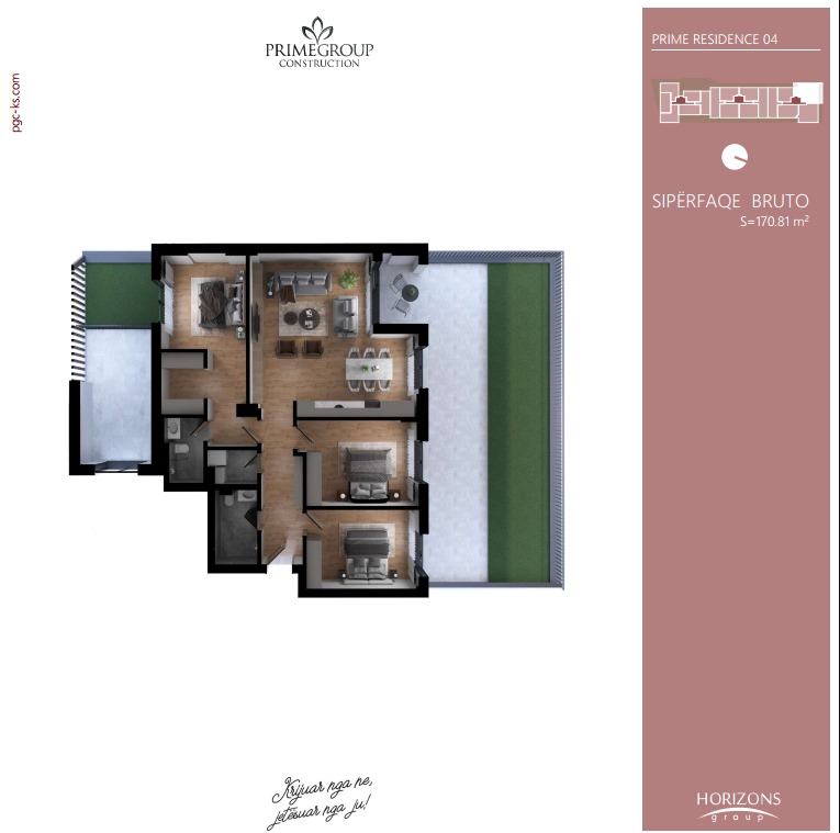 Apartamento en venta – 170,81 m² | Prishtina e Re, prime residence