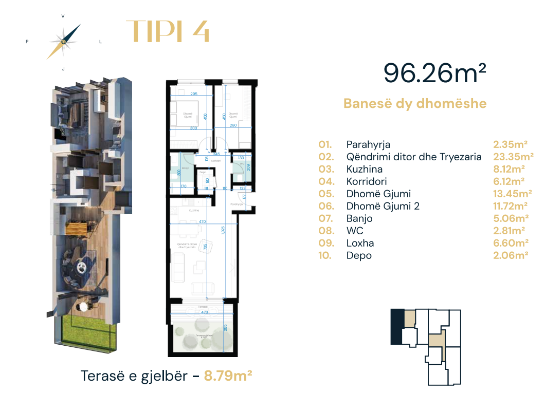 Apartment for sale – 96.26 m² | dragodan (ebrona complex)