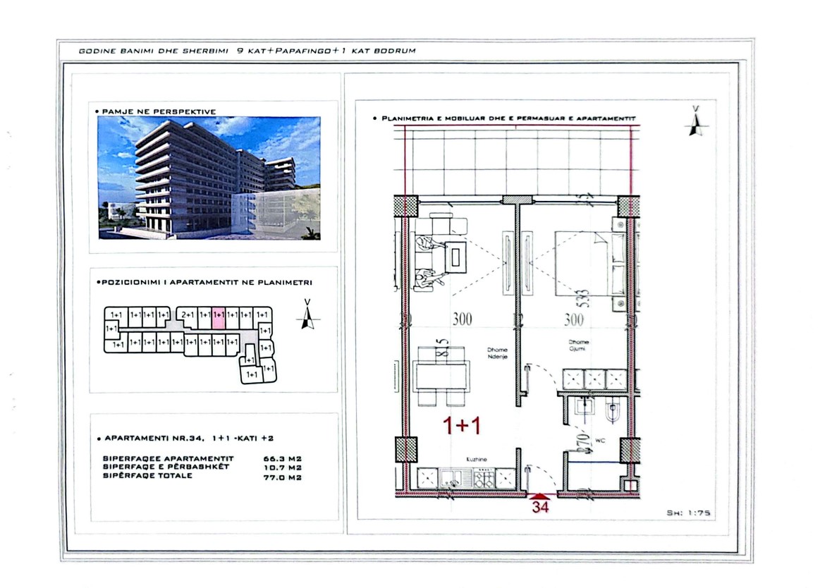 Exclusive apartment for sale – 77 m² | shëngjin
