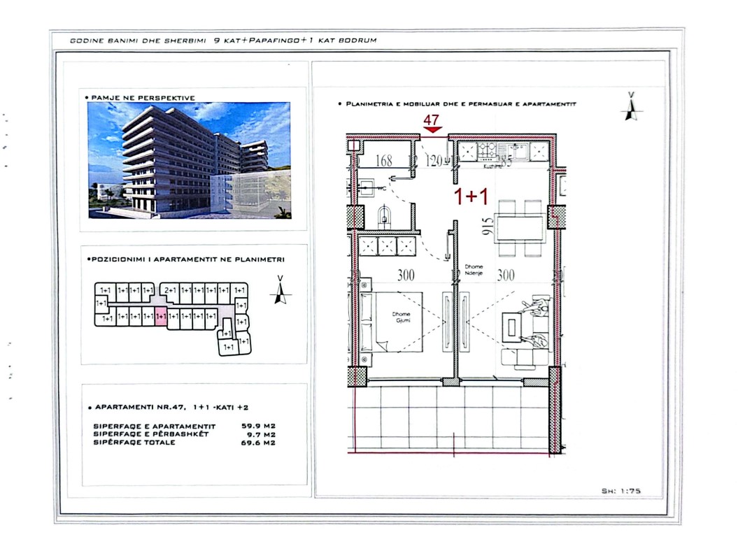 Exclusive apartment for sale – 69 m² | shëngjin