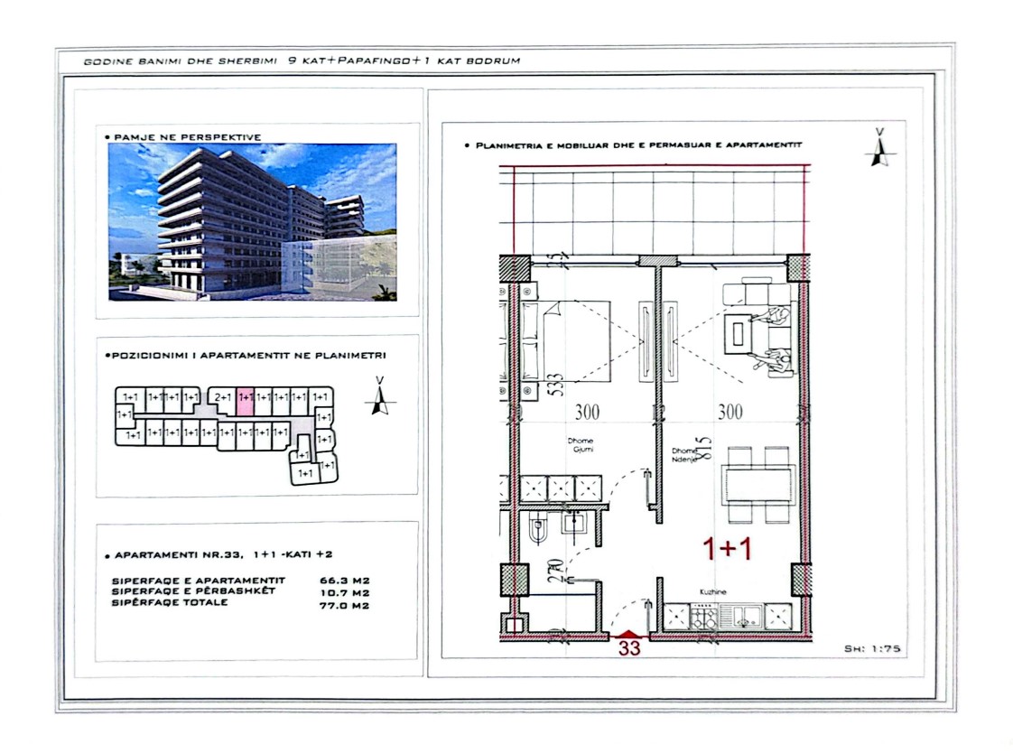 Appartement exclusif à vendre – 77 m² | shëngjin