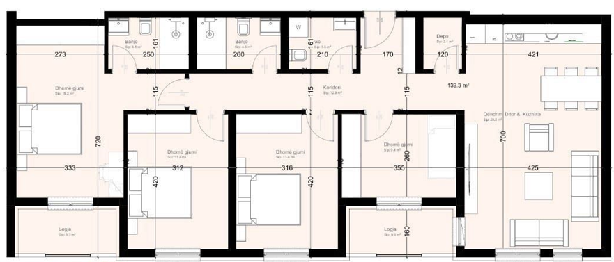 Apartment for sale – 139.3 m² | clinton residence, Gjilan