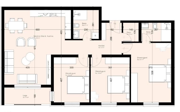 Apartment for sale – 127.7 m² | clinton residence, Gjilan