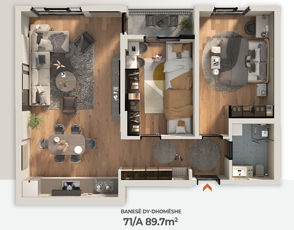 Apartment for sale – 89.7 m² | aktiv complex, Drenas (9th floor)