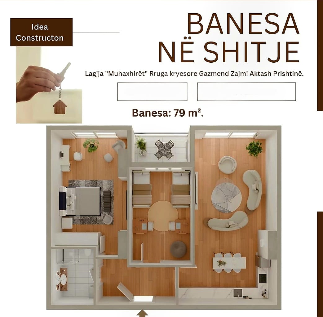 Apartment for sale – 79 m² | muhaxherët neighborhood (behind “Rugova” restaurant)