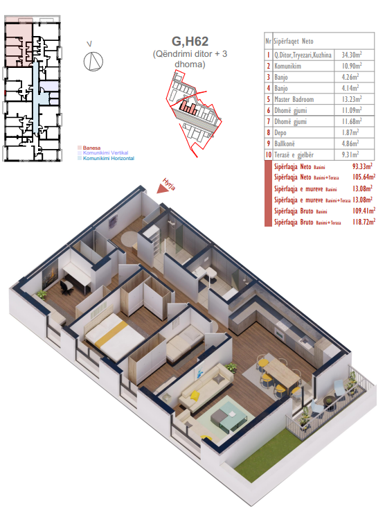 Apartment for sale – 118.72 m² | shiki complex, Prishtina e Re
