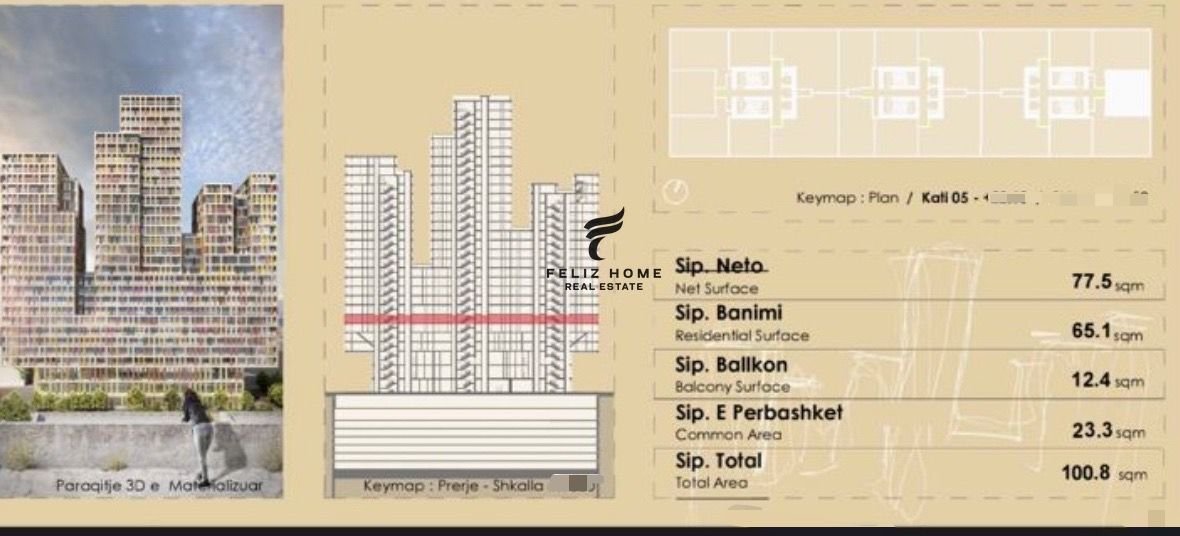 Shitet apartament 2+1 zogu zi 245.000 euro