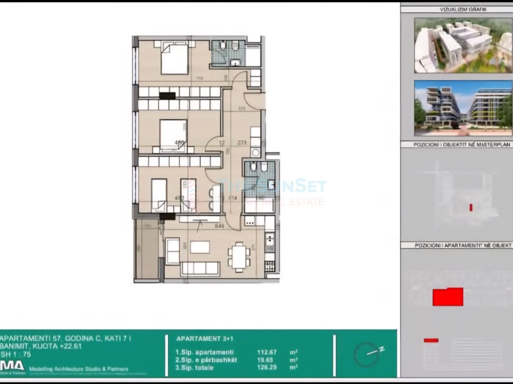 Appartamento 3+1 in vendita a univers city