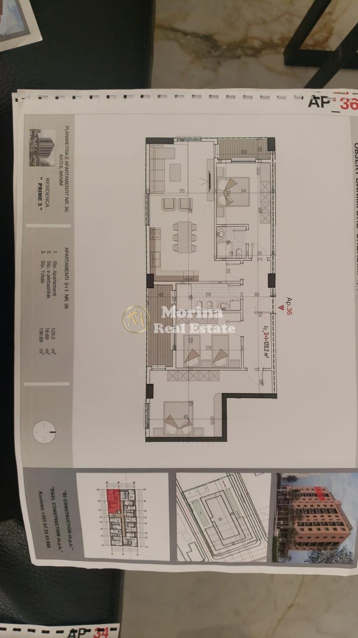 Sale | 3 + 1 apartment | kamëz municipality | €120,000
