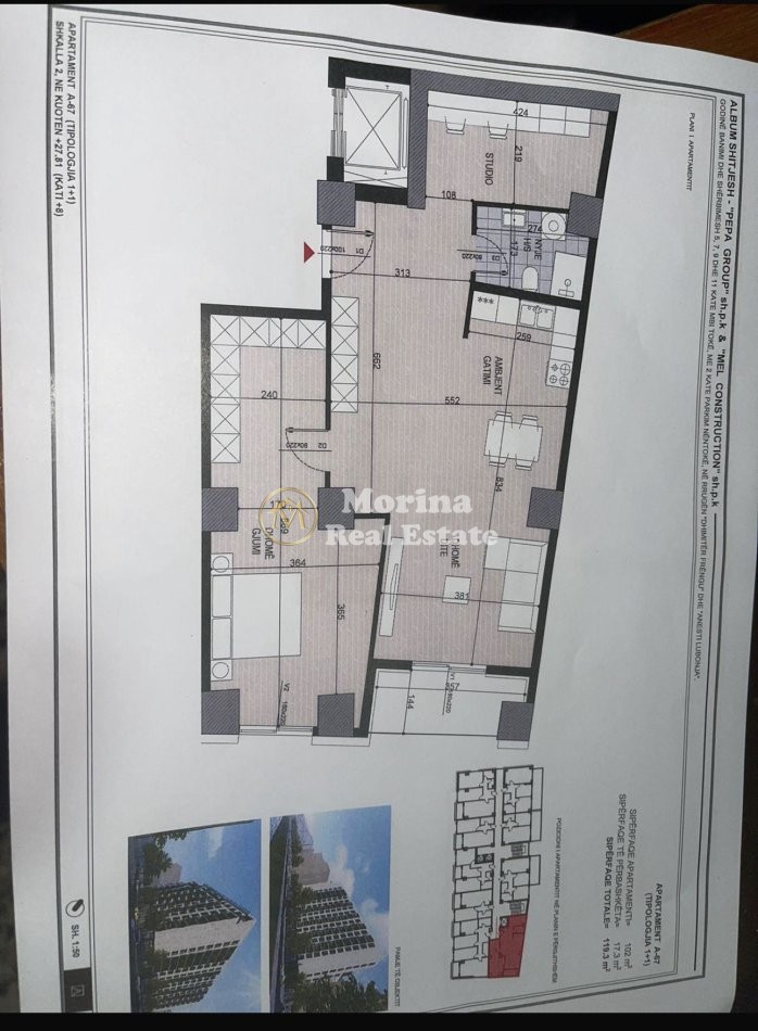 Sale | 1 + 1 apartment | ish fusha e aviacionit | €180,000