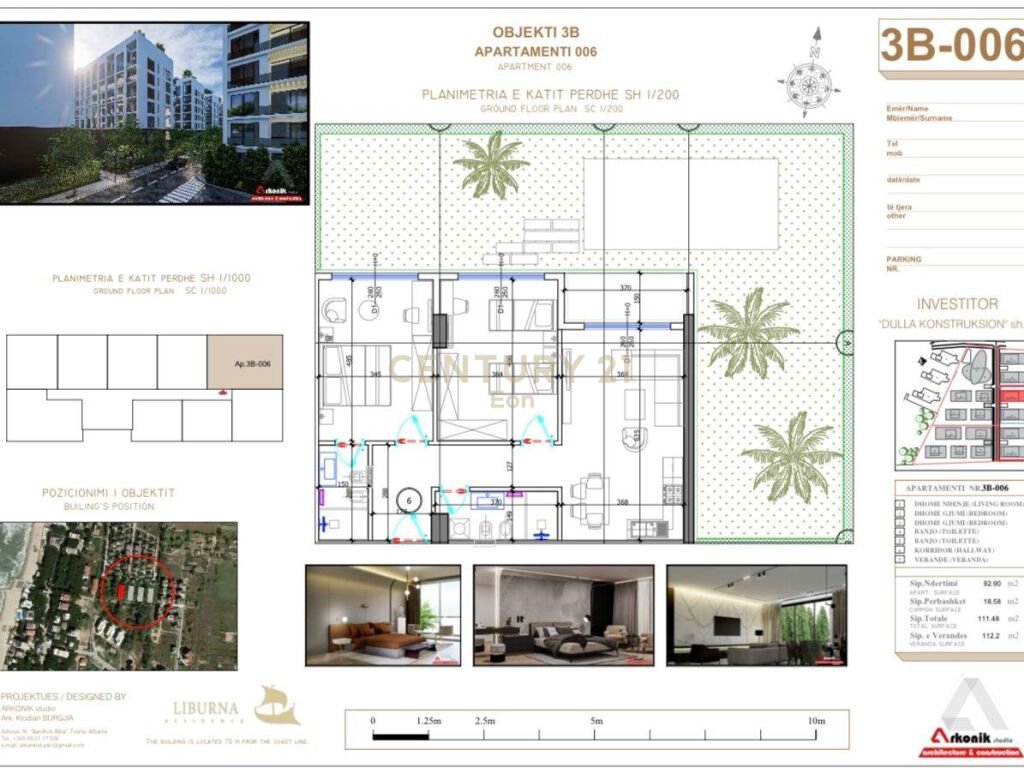 Apartament 2+2 për shitje në golem, Durrës - 173010€ | 111.48 m²