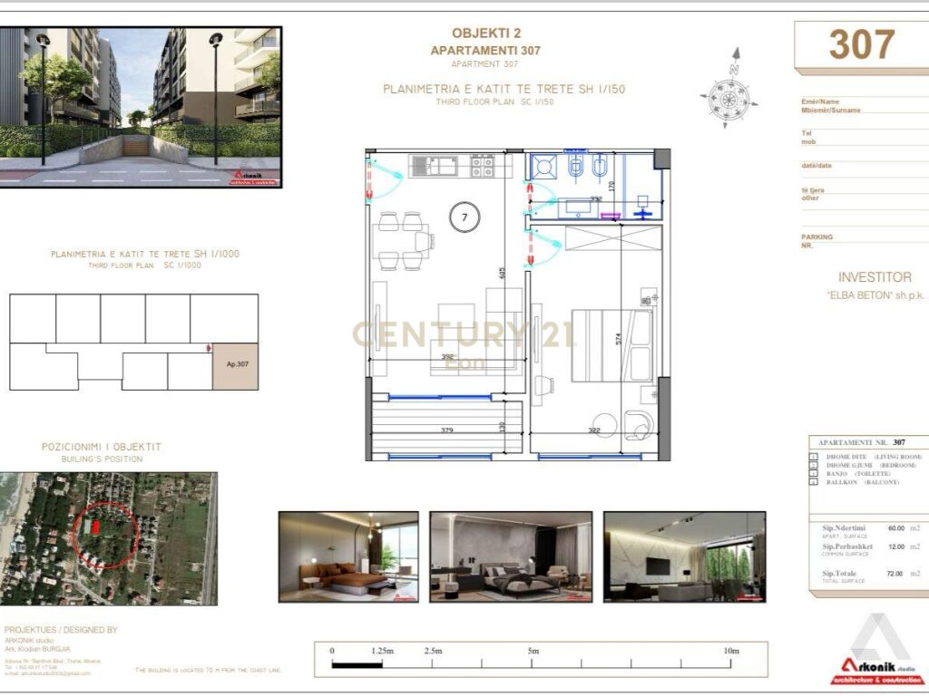 Apartament 1+1 për shitje në golem, Durrës - 90000€ | 72.00 m²