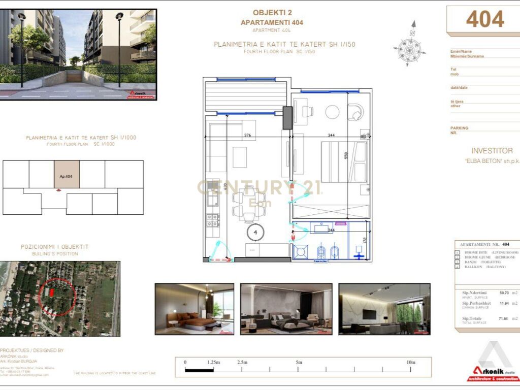Apartament 1+1 për shitje në golem, Durrës - 89550€ | 71.64 m²
