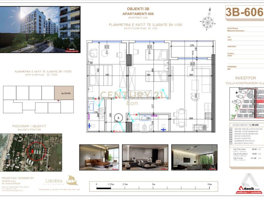 Apartament 2+2 për shitje në golem, Durrës - 139350€ | 111.48 m²