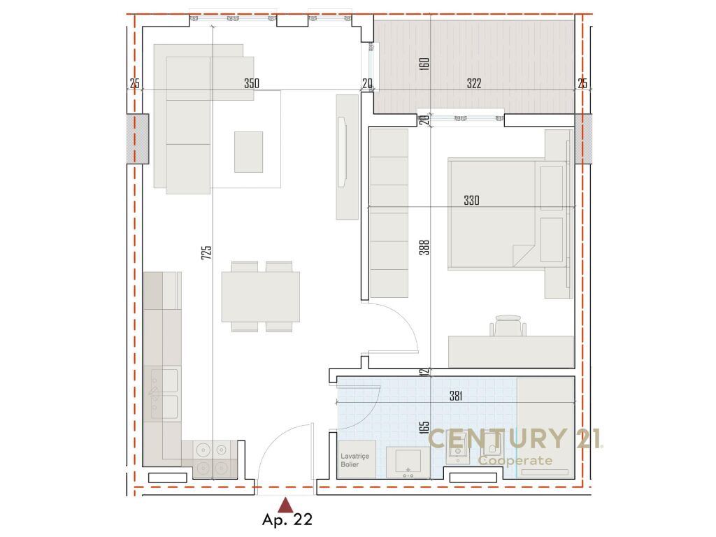 Ekskluzive! Shesim apartament 1+1 te ringside residences, pranë bulevardit të ri në paskuqan