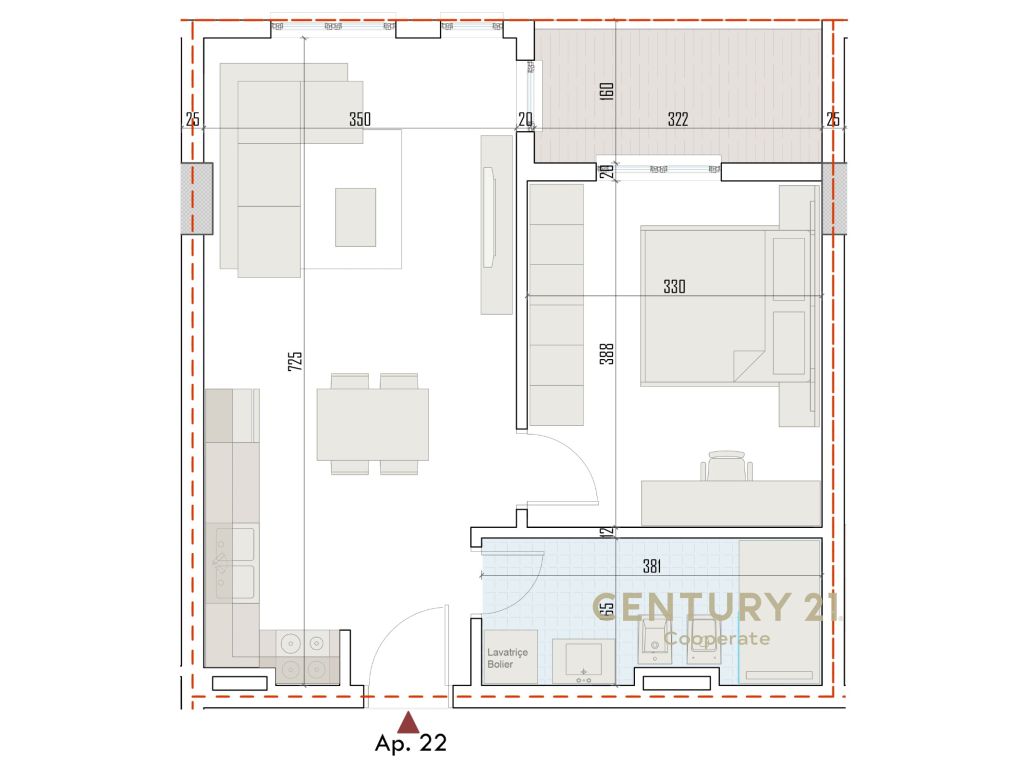 Ekskluzive! Shesim apartament 1+1 te ringside residences, pranë bulevardit të ri në paskuqan