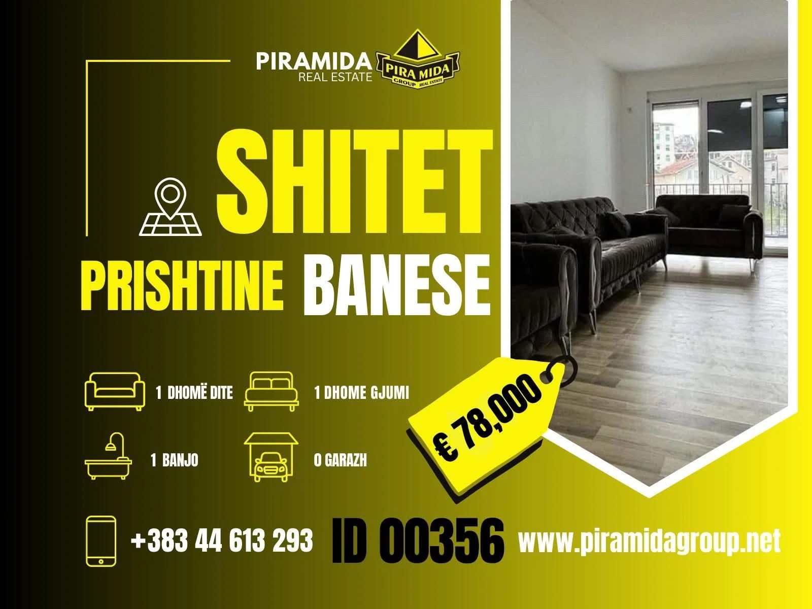 Banesë 66/m² në shitje në  Prishtina e Re – Kosove