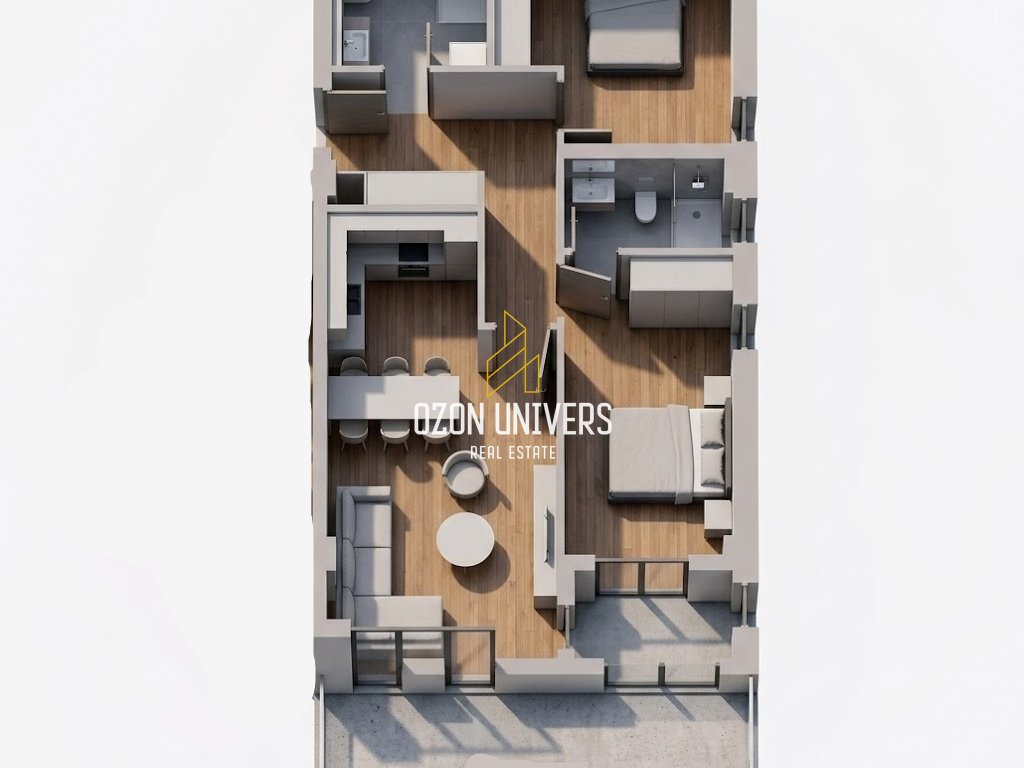 Apartment 2+1+2 zum verkauf, bei sun palasë, dhërmi!