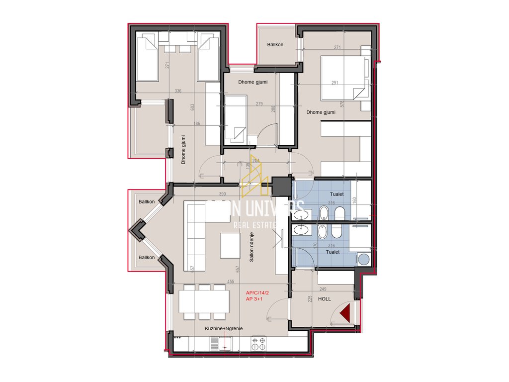 Apartment 3+1+2 zum verkauf in der nähe von hora vertikale!