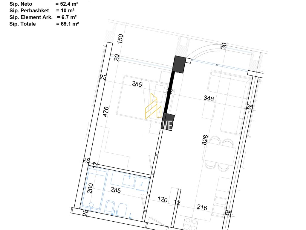 Apartment 1+1 zum verkauf, viva 3!