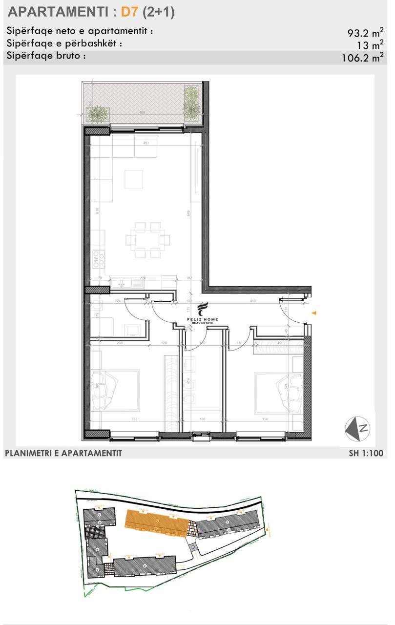 Piso en venta 2+1+2 teg 212.400 euro