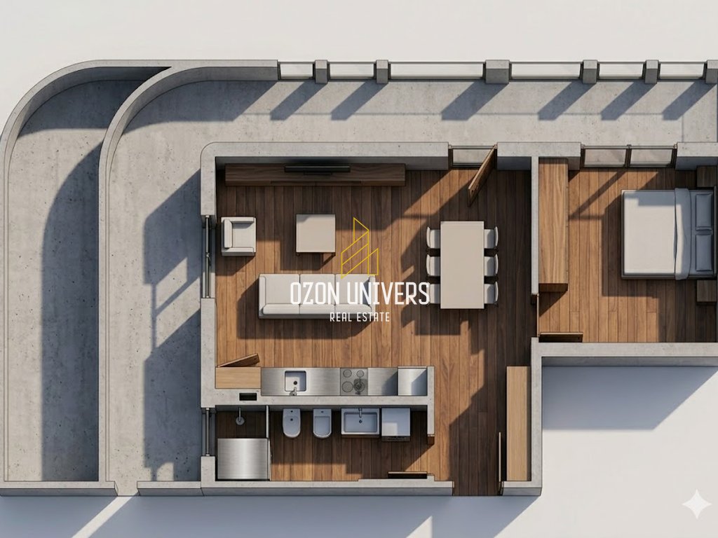 Apartment 1+1 zum verkauf bei one orikum bay, gegenüber dem hafen!